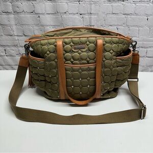 Rebecca Minkoff bay diaper bag Stylish Olive Green Quilted